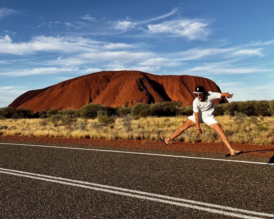 On the ground